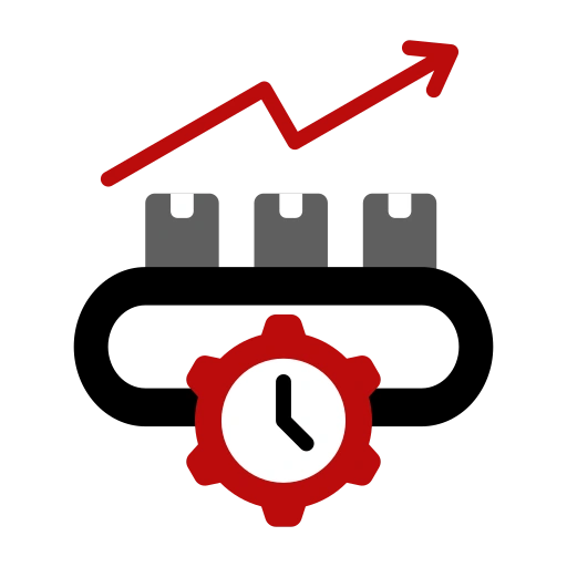 red black gray productivity icon